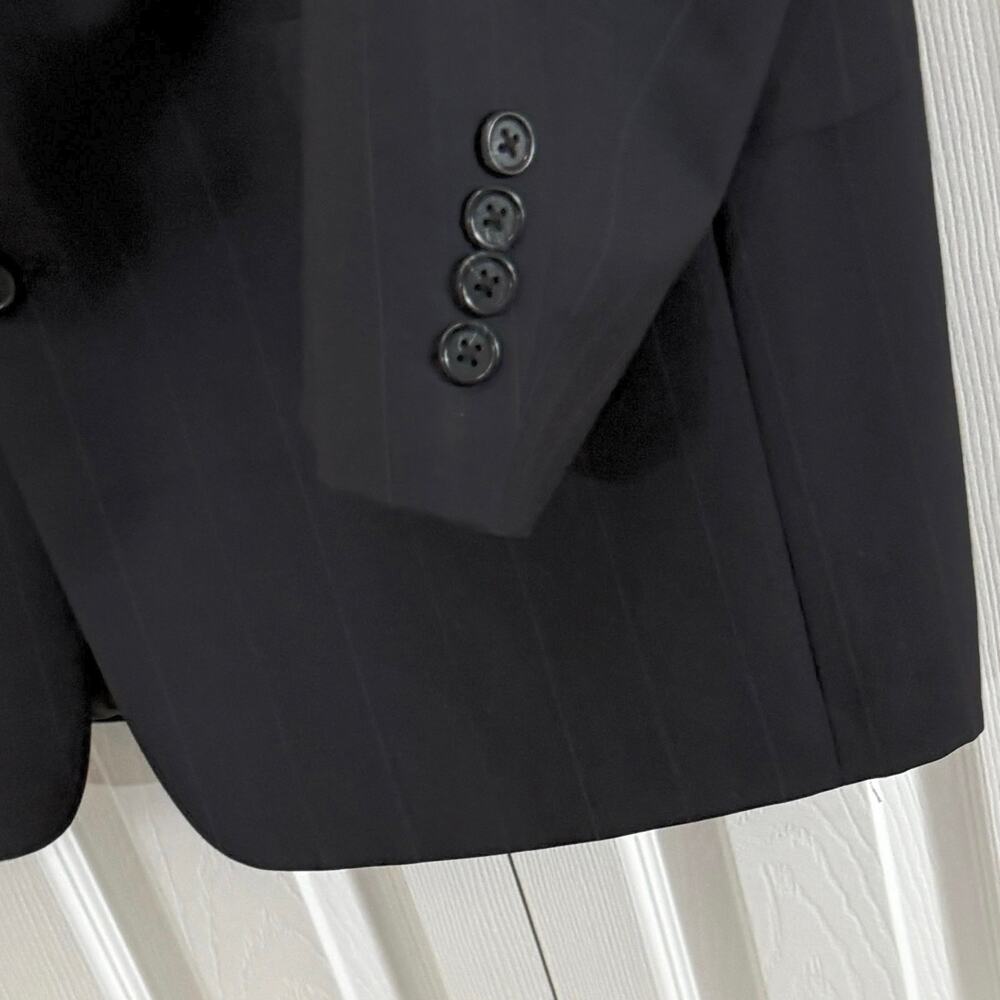 Hart Schaffner Marx 42R VTG 90s navy pinstripe wool suit jacket blazer 2 button - Picture 5 of 9